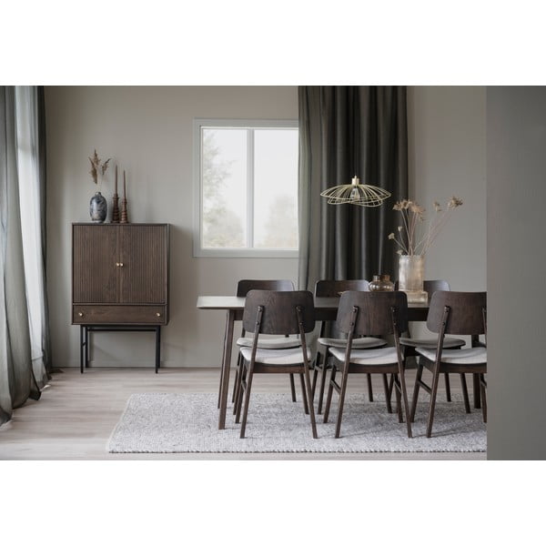 Hnedý jedálenský stôl v dubovom dekore Rowico Nagano, 205 x 95 cm-image-1