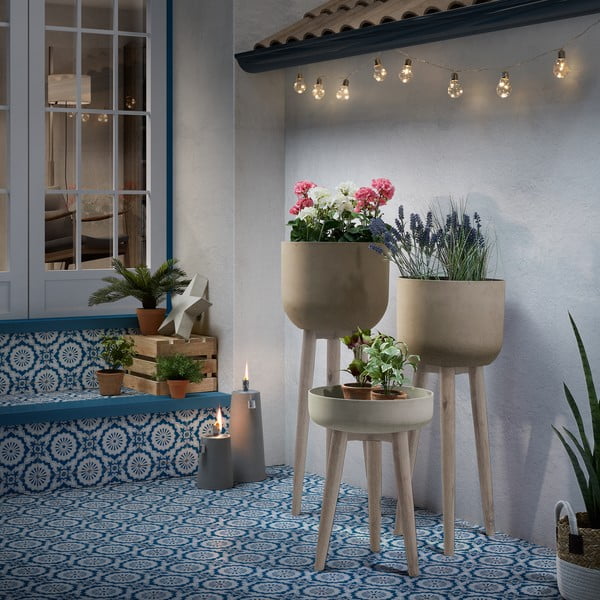 Hnedý kvetináč Kave Home Stahl, výška 86 cm-image-1