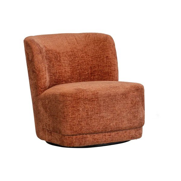 Oranžové zamatové kreslo Atty – WOOOD