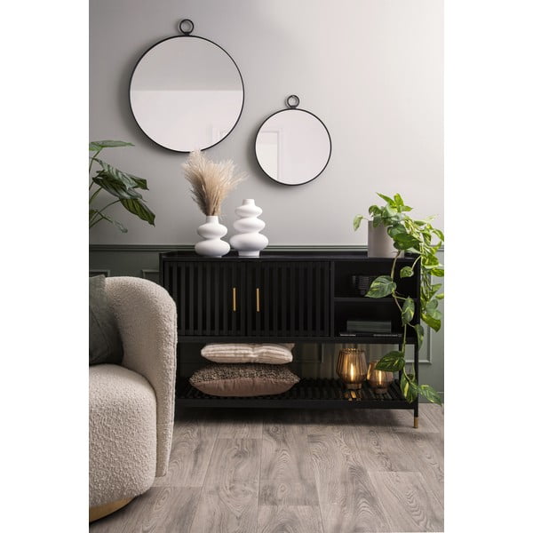 Čierna komoda z borovicového dreva Leitmotiv Marve, 120 x 80 cm-image-1