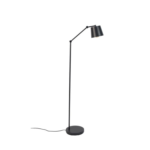 Čierna stojacia lampa s kovovým tienidlom (výška 135 cm) Hajo – White Label