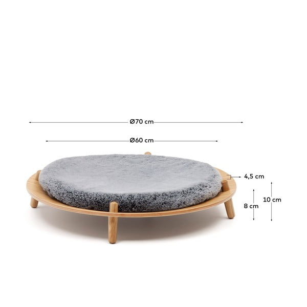 Sivý pelech pre domáceho miláčika ø 70 cm Bunola – Kave Home-image-4