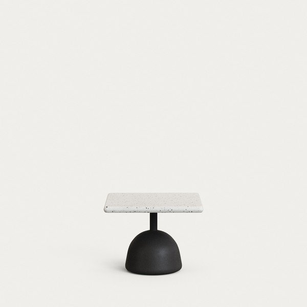 Záhradný konferenčný stolík s terrazzo doskou 48x48 cm Saura – Kave Home-image-2
