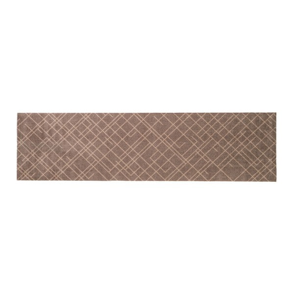 Hnedo-béžová rohožka Tica copenhagen Lines, 67 × 250 cm