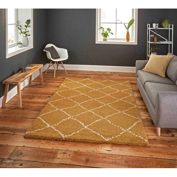 Horčicovožltý koberec Think Rugs Royal Nomadic, 160 × 220-image-1