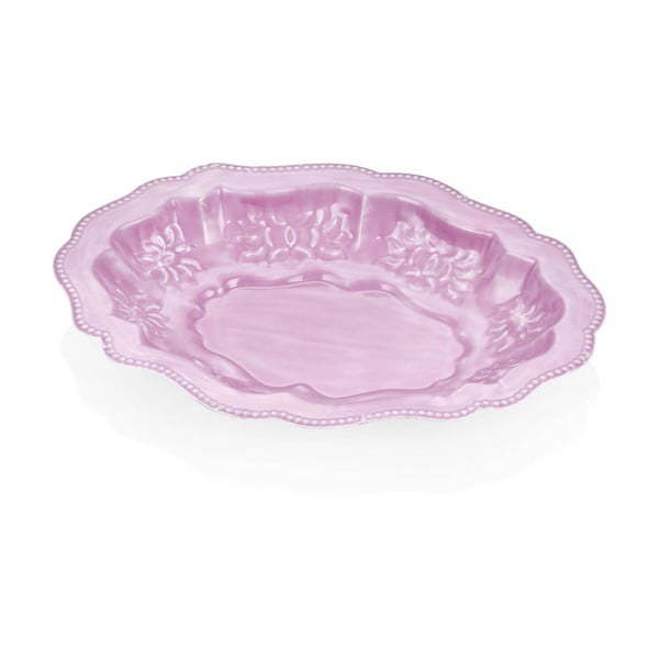 Ružový ručne kovaný servírovací tanier The Mia Duggal, ⌀ 47 cm