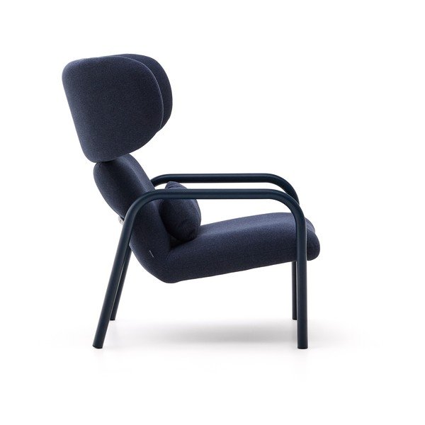 Tmavomodré kreslo Inari – Kave Home-image-3