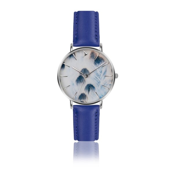 Dámske hodinky s modrým remienkom z pravej kože Emily Westwood Nataly