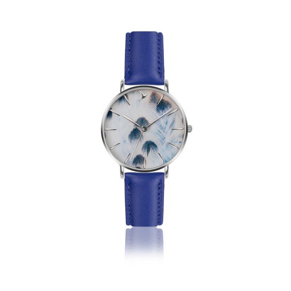 Dámske hodinky s modrým remienkom z pravej kože Emily Westwood Nataly