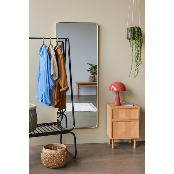 Nočný stolík z dubového dreva v prírodnej farbe Herringbone – Hübsch-image-2