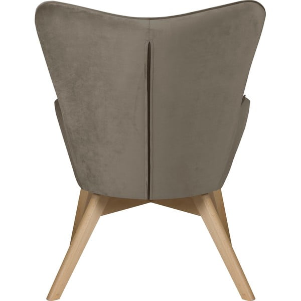 Svetlohnedé zamatové kreslo s podnožkou Niko – Ropez-image-4