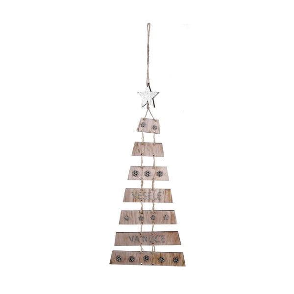 Závesná vianočná dekorácia v tvare stromčeka s hviezdou Ego dekor