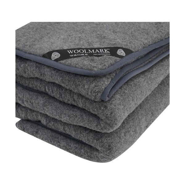 Sivá vlnená prikrývka 200x240 cm - Native Natural-image-1