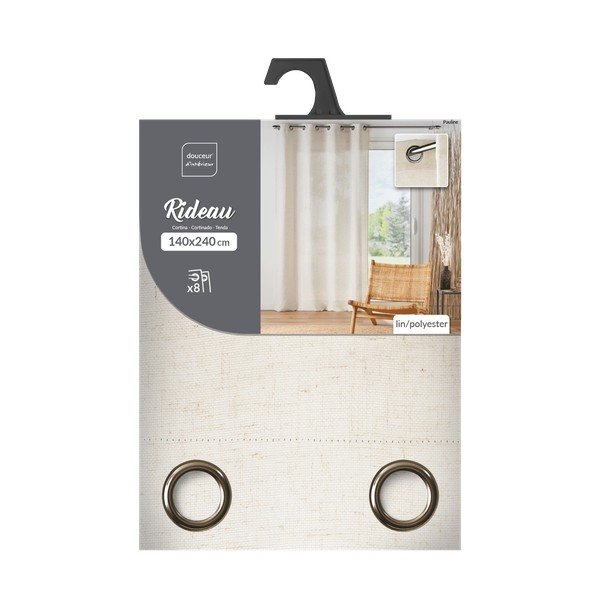 Krémovobiely záves 140x240 cm Pauline – douceur d'intérieur-image-4