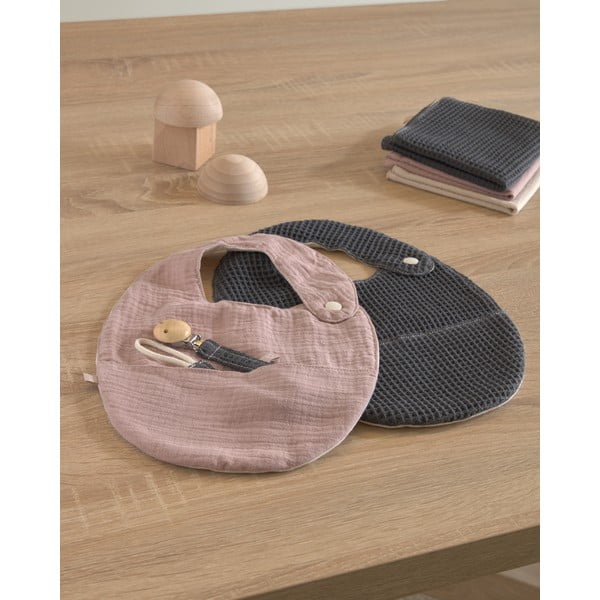 Súprava 2 podbradníkov s kapsou z organickej bavlny Kave Home Marinet-image-3