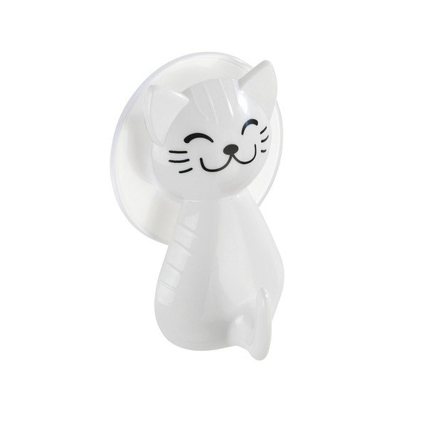 Biely nástenný háčik Wenko Cat-image-1