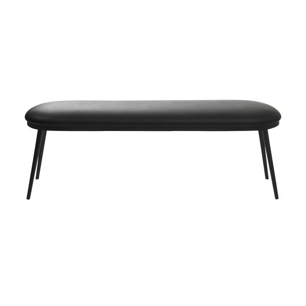 Čierna lavica z imitácie kože Gain – Unique Furniture