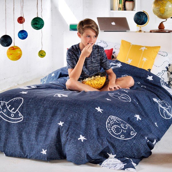 Bavlnená detská obliečka na jednolôžko 140x200 cm Starspace – Mr. Fox-image-4
