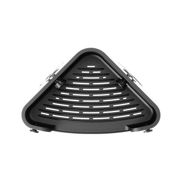 Čierna rohová plastová kúpeľňová polička bez vŕtania Flex Adhesive – Umbra-image-4