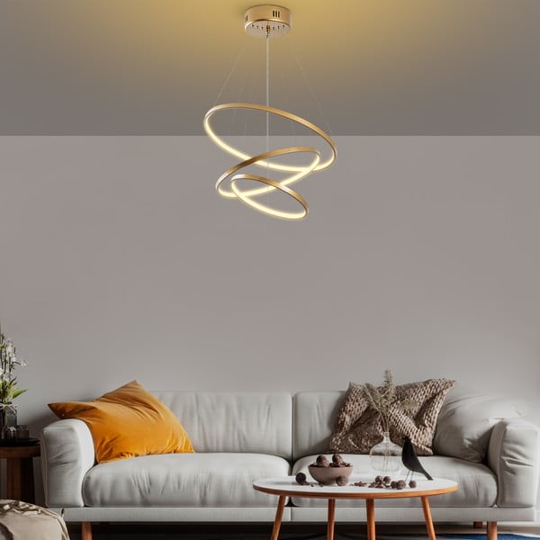 LED závesné svietidlo v zlatej farbe ø 50 cm Simit – Opviq lights-image-3