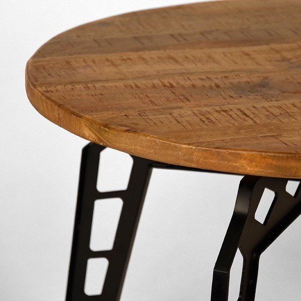 Odkladací stolík s doskou z mangového dreva LABEL51 Pebble, ⌀ 80 cm-image-1