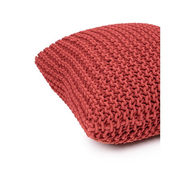 Červený pletený taburet Knit – Bonami Essentials-image-4