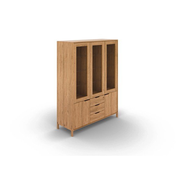 Vitrína z dubového dreva v prírodnej farbe 140x188 cm Twig – The Beds-image-2