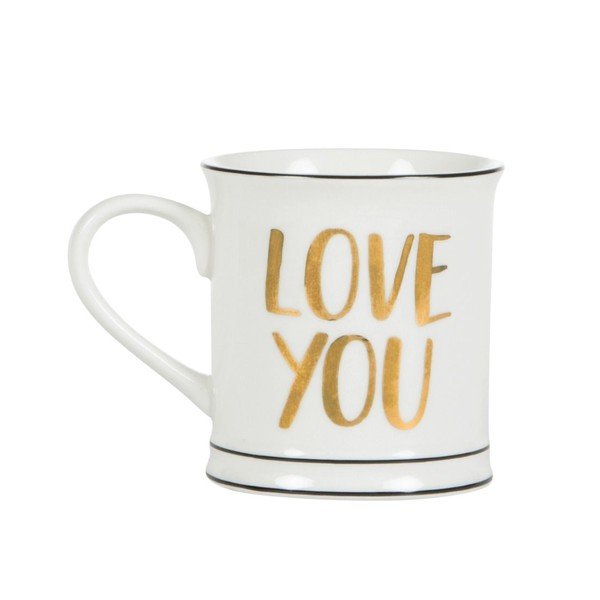 Biely porcelánový hrnček Sass & Belle Love You, 400 ml