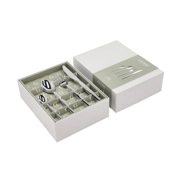 Antikoro príbor v striebornej farbe 16 ks Twist – Gense-image-1