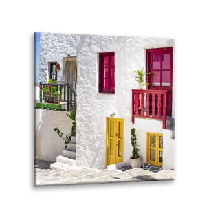 Obraz Styler Glasspik Destination Greece III, 30 × 30 cm