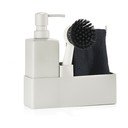 Svetlosivý plastový/silikónový stojan na umývacie prostriedky Singles – Zone