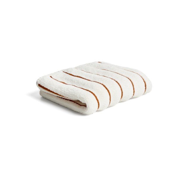 Oranžový/béžový froté bavlnený uterák 30x50 cm Dorane – Kave Home