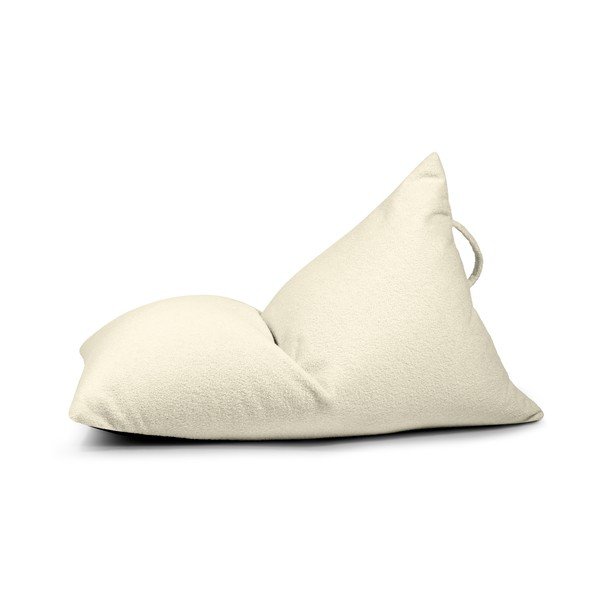 Krémový detský sedací vak z textílie buklé Razzy – SLOWDOWN