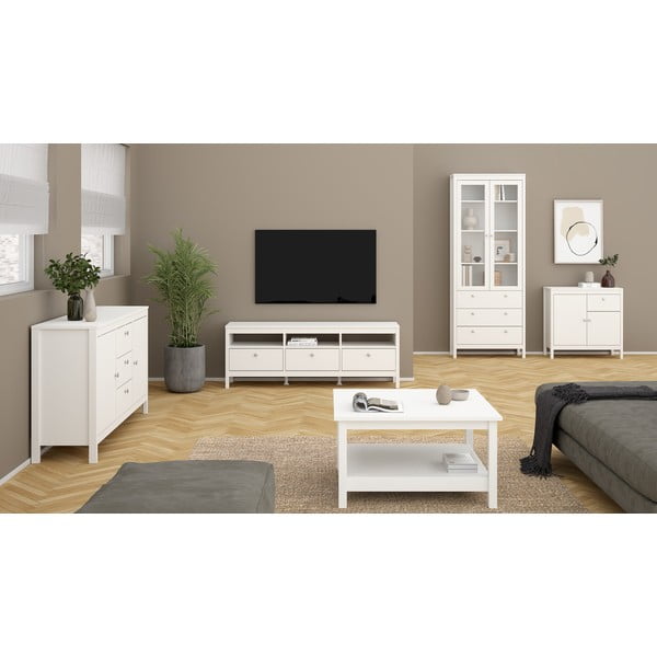 Biela nízka komoda 82x80 cm Madrid – Tvilum-image-1