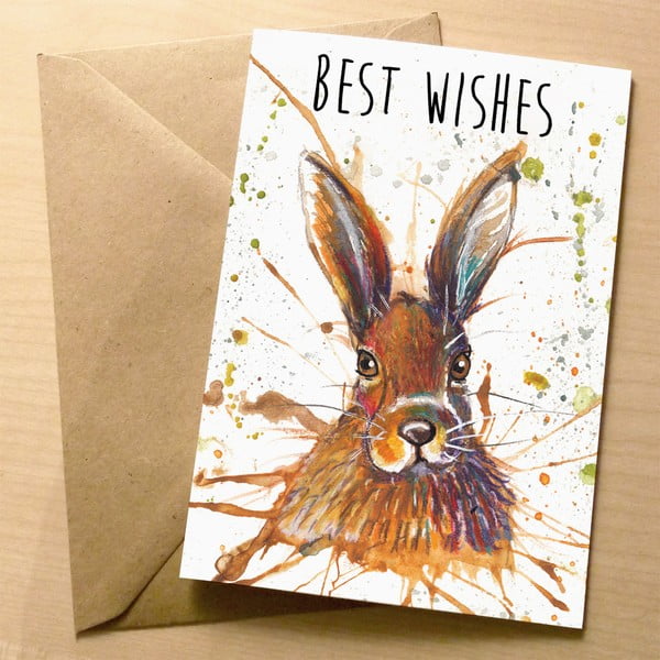 Prianie Wraptious Splatter Hare Best Wishes