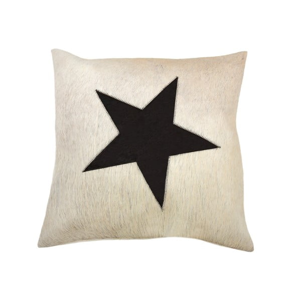 Biely vankúš Capa Star, 45 × 45 cm