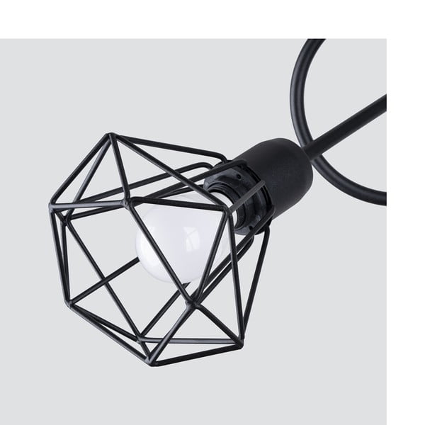 Čierne stropné svietidlo ø 10 cm Varpu – Sollux-image-3