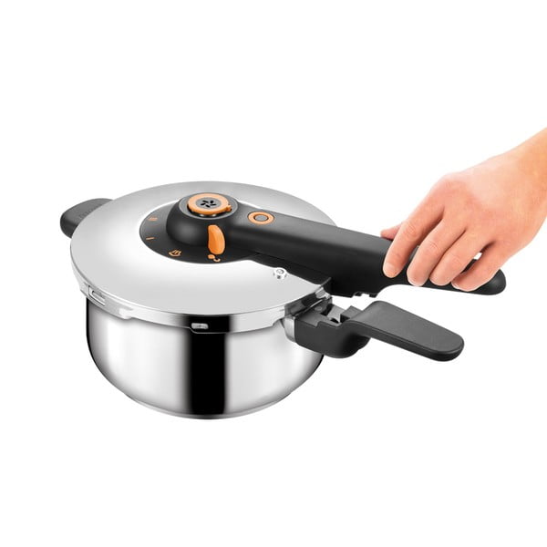 Tlakový nerezový hrniec s pokrievkou na indukciu 4 l SmartClick – Tescoma-image-1