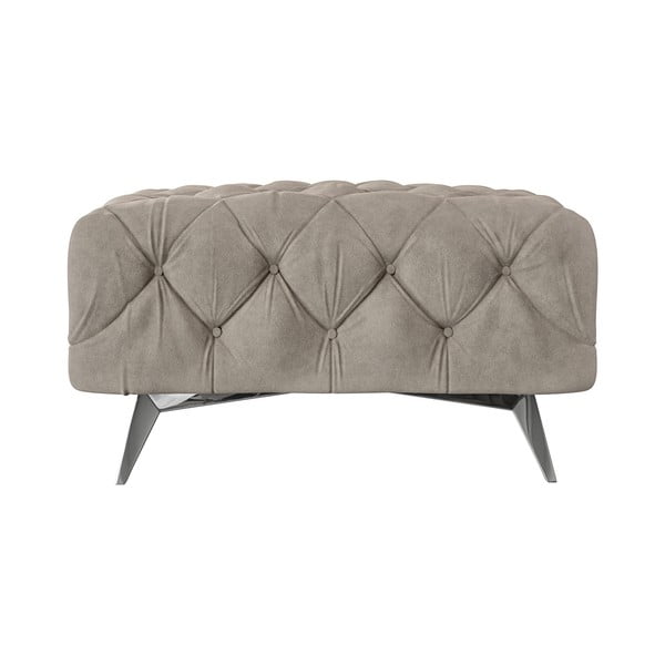 Sivobéžová zamatová podnožka Chelsea – Ropez-image-3