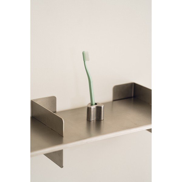 Kovový držiak na zubné kefky v striebornej farbe Mis – noo.ma-image-1
