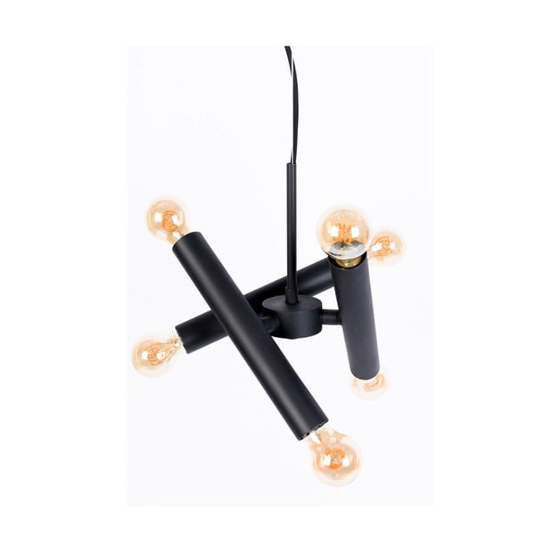 Lesklo čierne stmievateľné závesné svietidlo Hawk – Zuiver