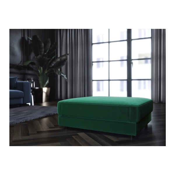 Tmavosivá zamatová podnožka Devichy Laure, 112 x 60 cm-image-3