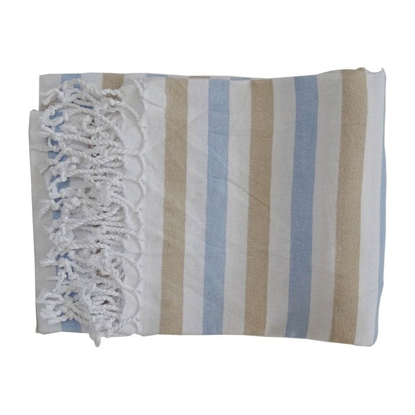 Sivá ručne tkaná osuška z prémiovej bavlny Afrika, 100 × 180 cm