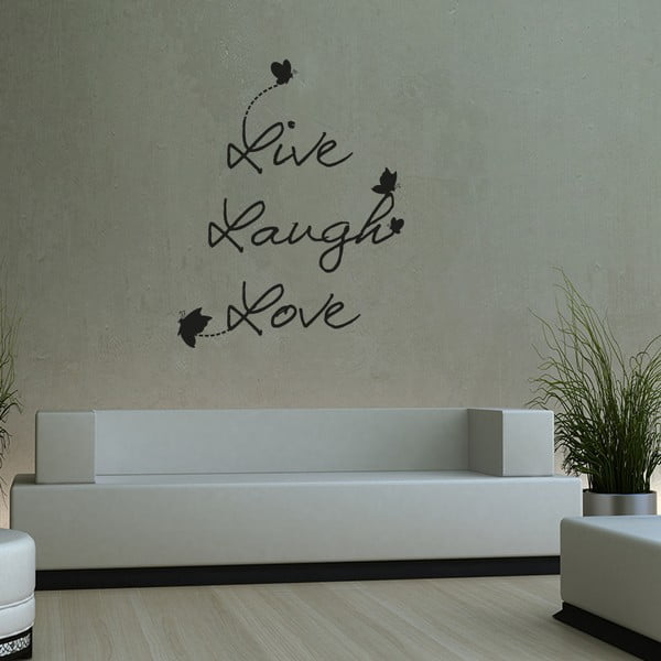 Samolepka Ambiance Live Laugh Love, 55 × 45 cm