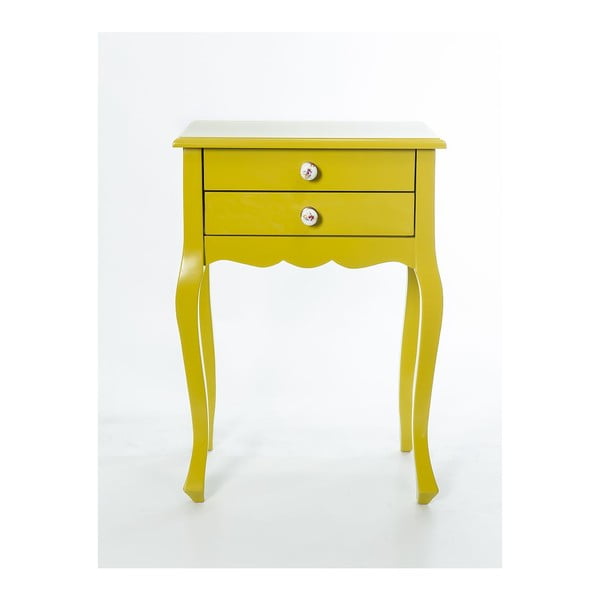 Odkladací stolík Nora Yellow, 52x35x72 cm