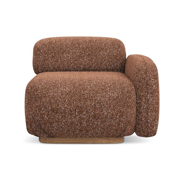 Oranžový/hnedý modul pohovky (pravý roh) Ailani – Makamii