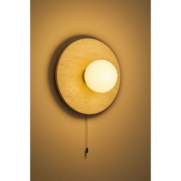 Béžové kamenné nástenné svietidlo ø 12 cm Hilde – Opviq lights-image-3