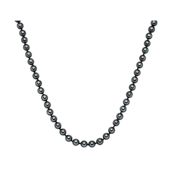 Perlový náhrdelník Muschel antracitové perly, ⌀ 0,8 x dĺžka 45 cm