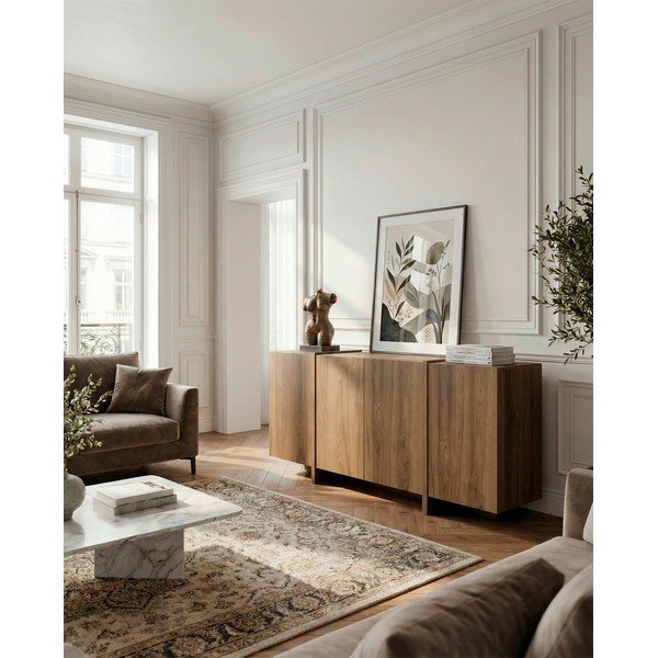 Komoda v dekore duba v prírodnej farbe 180x79x40 cm Volia – Marckeric-image-4