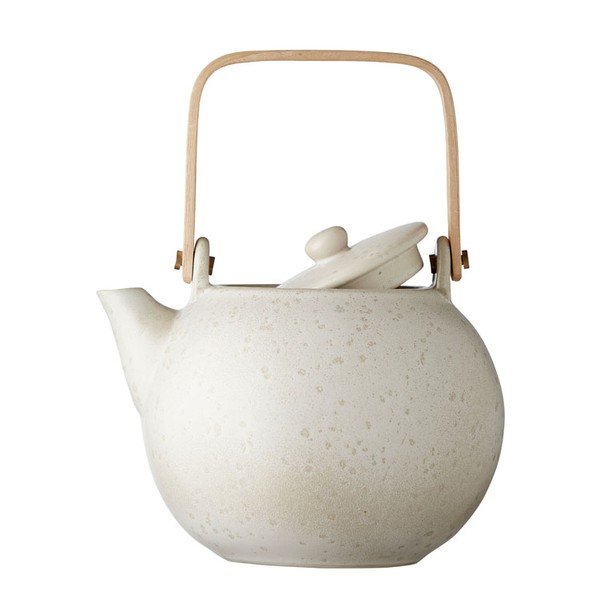 Krémovobiela matná kameninová kanvička na čaj Bitz Basics, 1,2 l-image-3